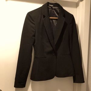 Express black one button blazer